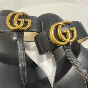 Black Sandals GG